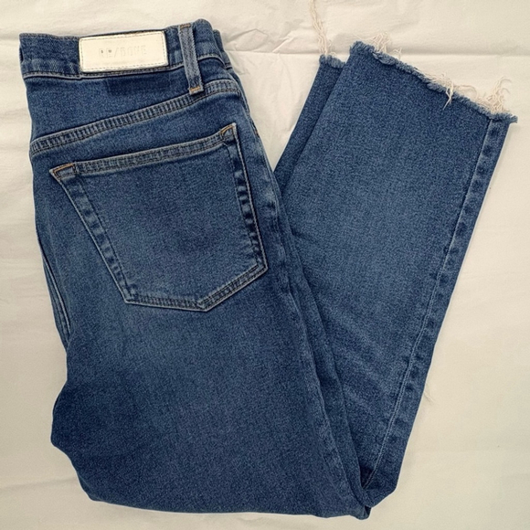 RE/DONE High Rise Straight Jeans Worn True Indigo Sz 28 EUC - Picture 3 of 13